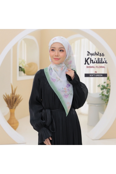 BAWAL FLORAL KHALILA - SOFT GREEN